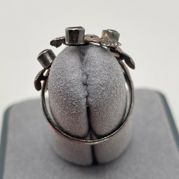 Garnet Forest 925 Silver-Plated Cocktail Ring Size 7.25 - Picture 10 of 11